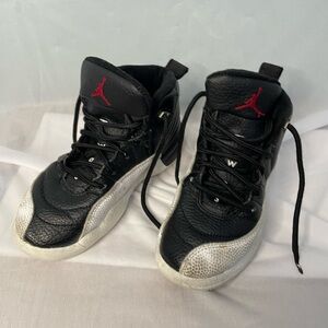 Nike Air Jordan 12 PS‎ Playoffs - Black White - Kids Size 12C